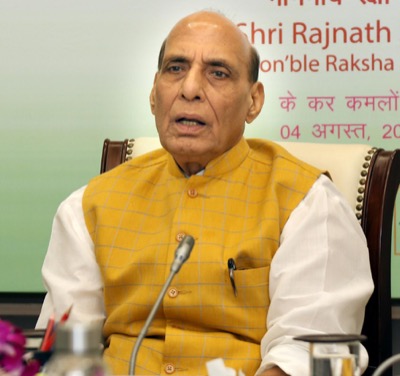 Rajnath Singh, Union Minister of Defence, at a webinar in August 2022